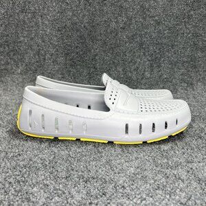 Floaters Country Club 4.0 Driving Loafers Men's Size 10 Grey Yellow Waterproof